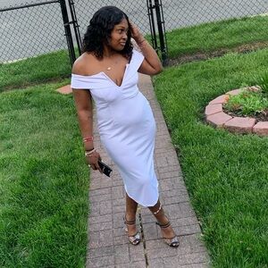 White Off Shoulder Dress